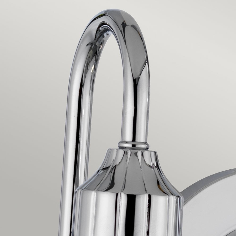 Addison IP44 Two Arm Wall Light in Polished Chrome