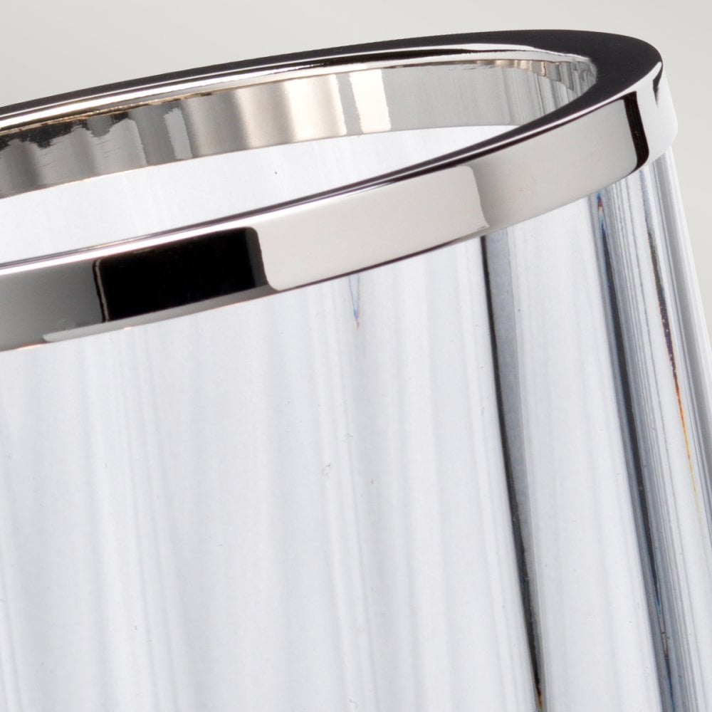 Arno Table Lamp in Smoked Tint Glass with Polished Nickel Metalwork