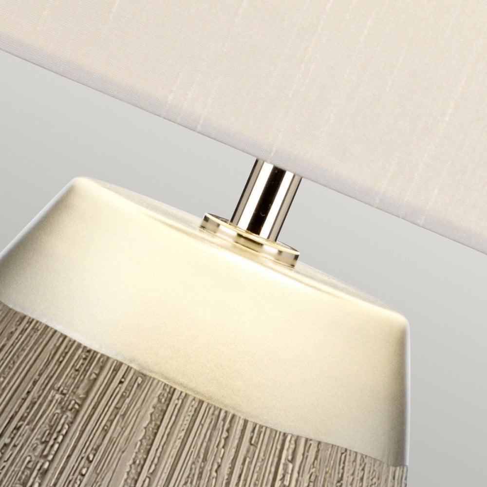 Harrow Table Lamp with Hepplewhite Light Grey Shade