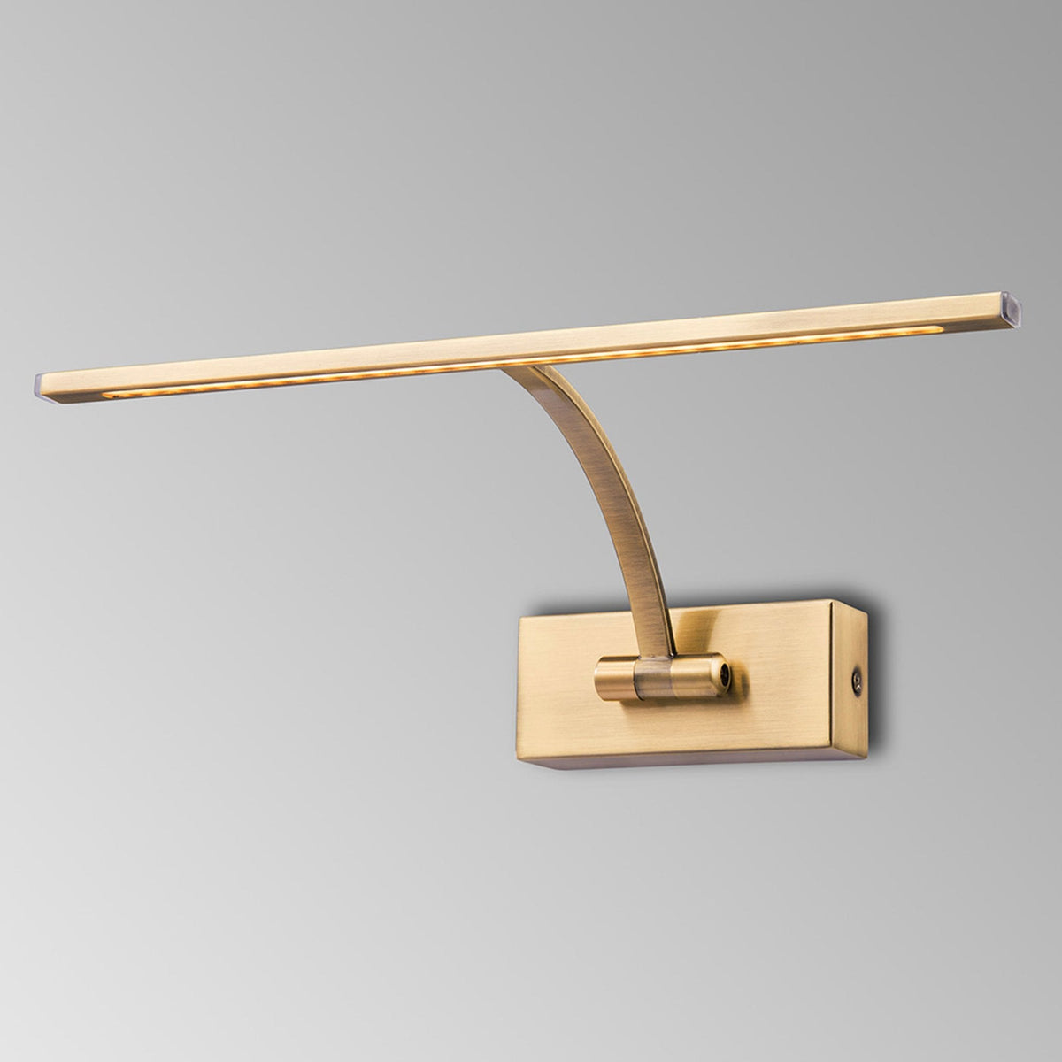 Powderham 340mm 6W Antique Brass Adjustable LED Picture Light