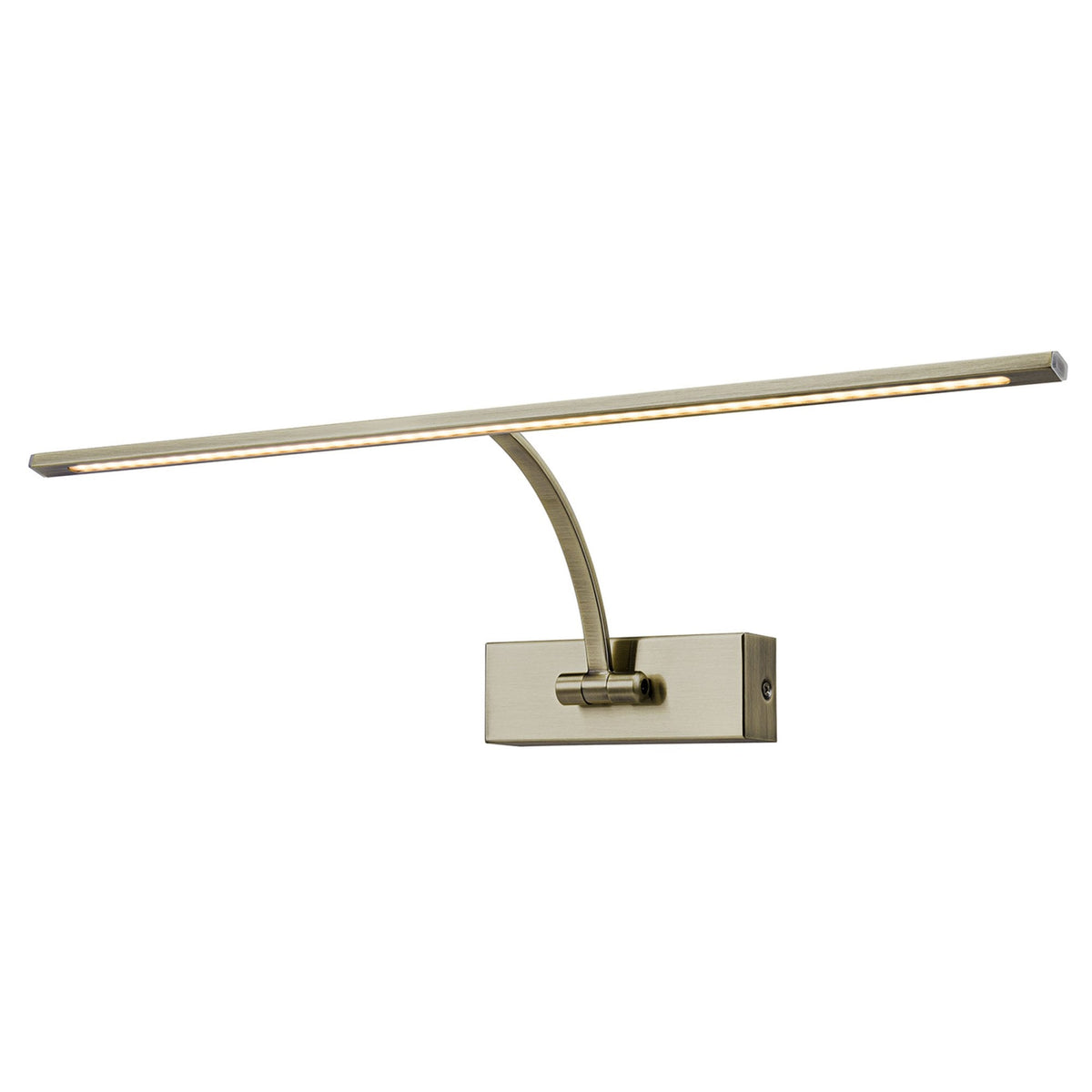 Powderham 560mm 10W LED Adjustable Picture Light in Antique Brass