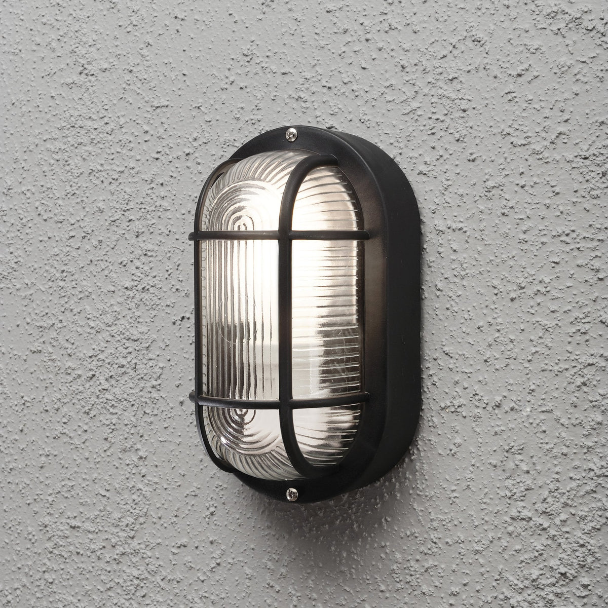 Elmas IP44 Exterior Bulkhead Wall Light in Black