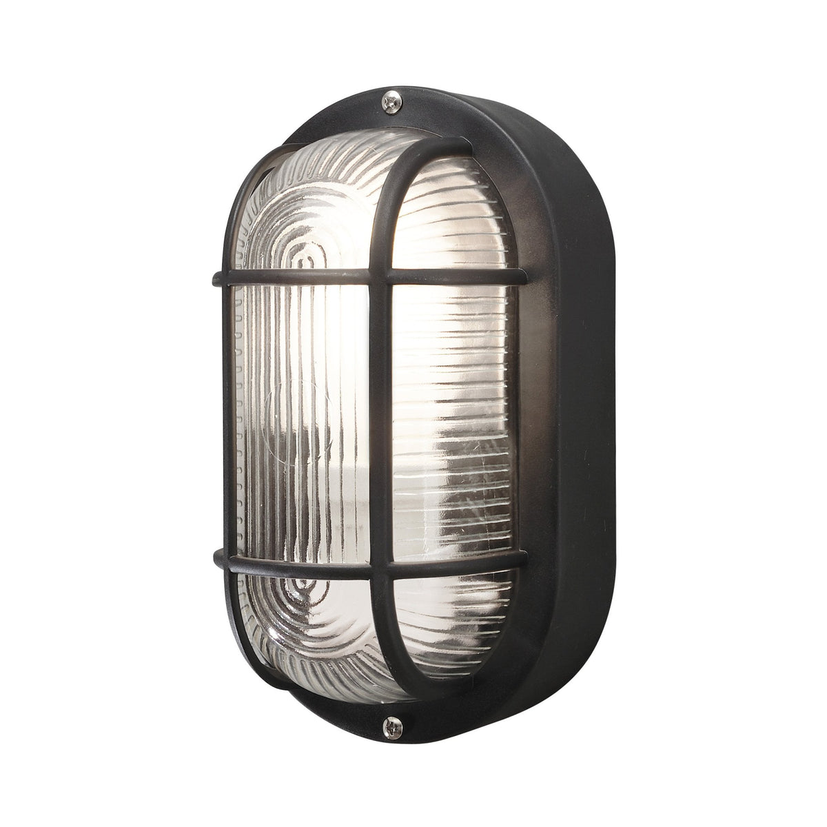 Elmas IP44 Exterior Bulkhead Wall Light in Black