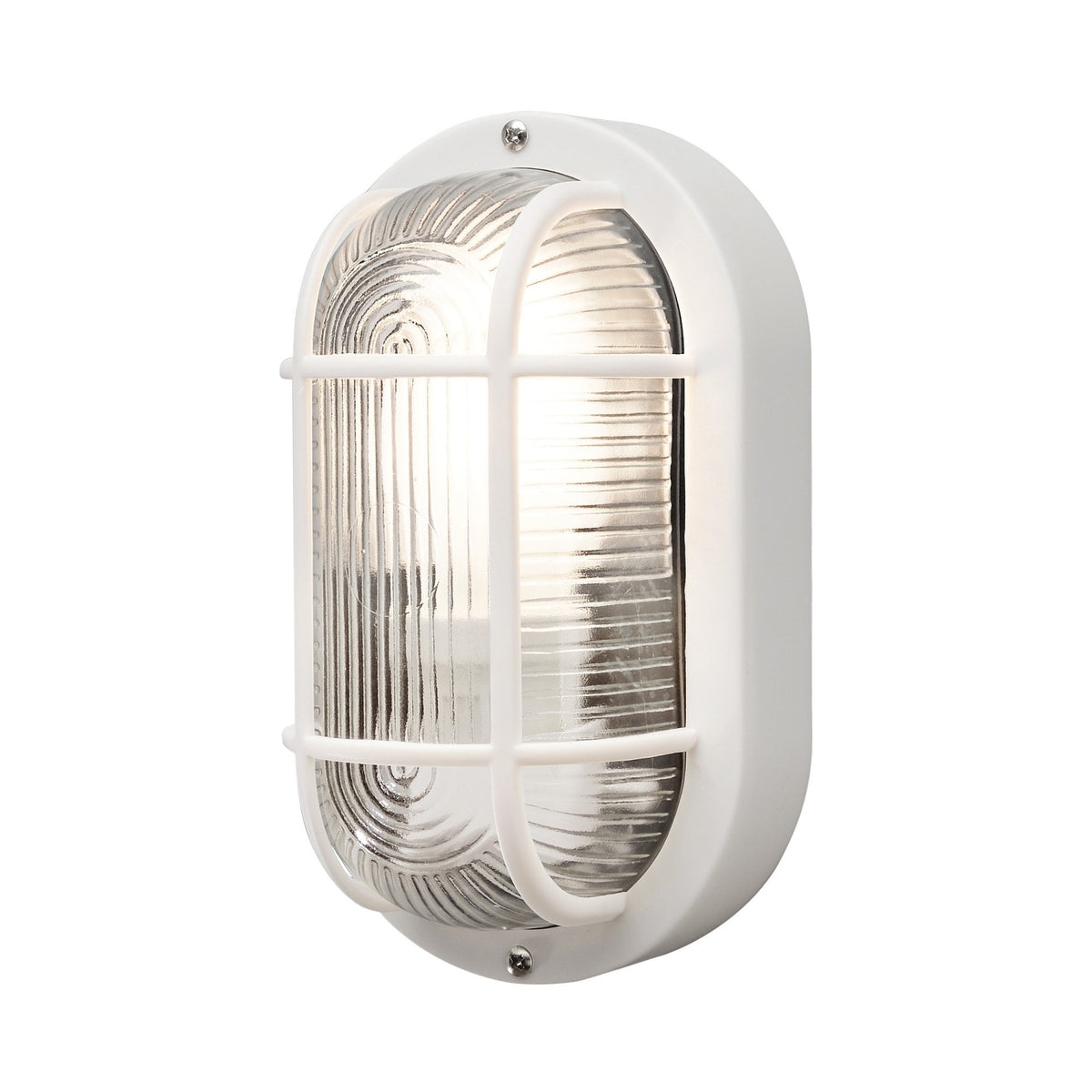 Elmas IP44 Exterior Bulkhead Wall Light in White