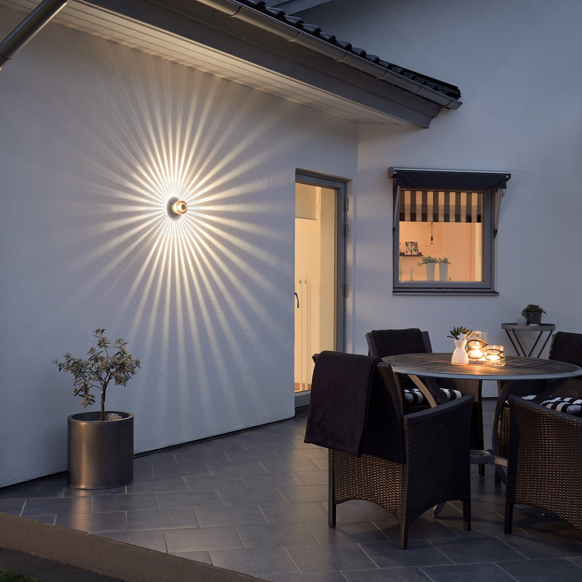 Monza IP54 Outdoor 3W LED Wall Light in Brass Finish