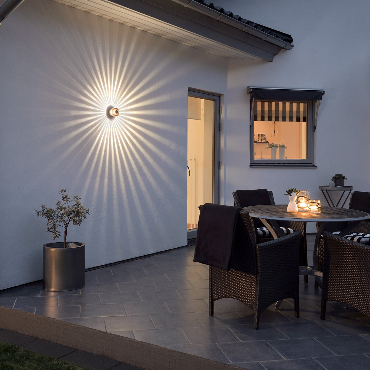 Monza IP54 Outdoor 3W LED Wall Light in Copper Finish