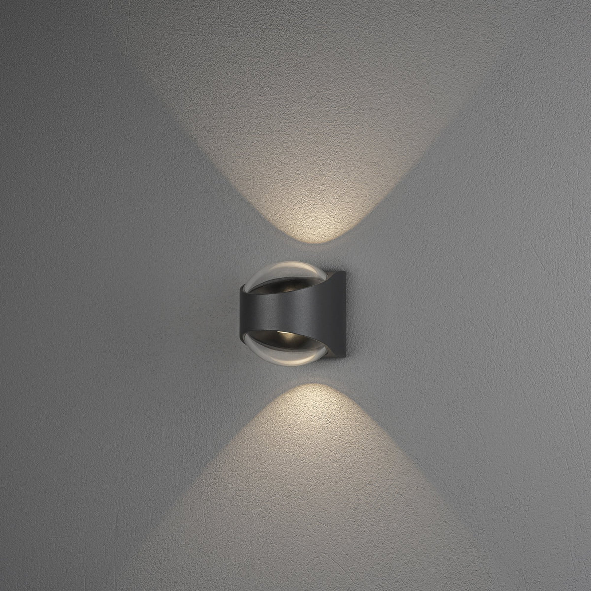 Bitonto IP54 Twin 5.5W LED Wall Light in Dark Grey