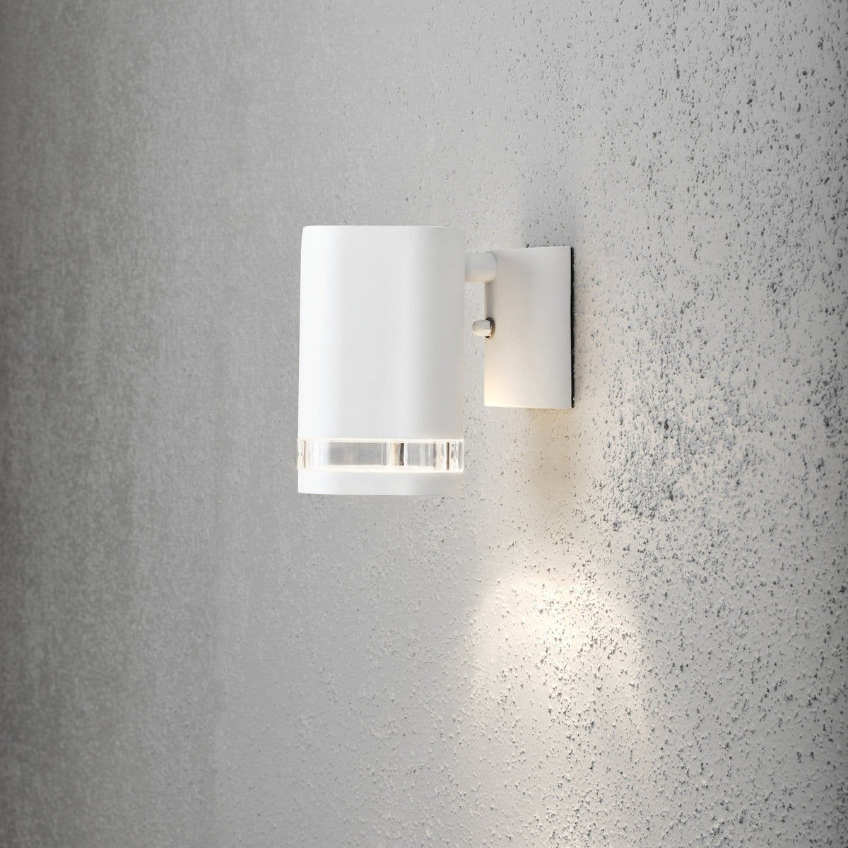 Modena Banded Outdoor IP44 Single GU10 Wall Light in White