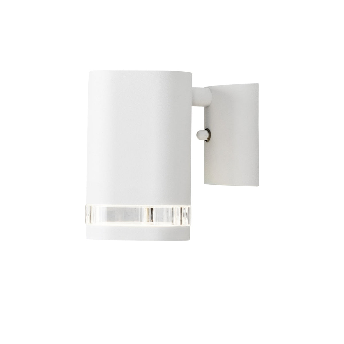 Modena Banded Outdoor IP44 Single GU10 Wall Light in White