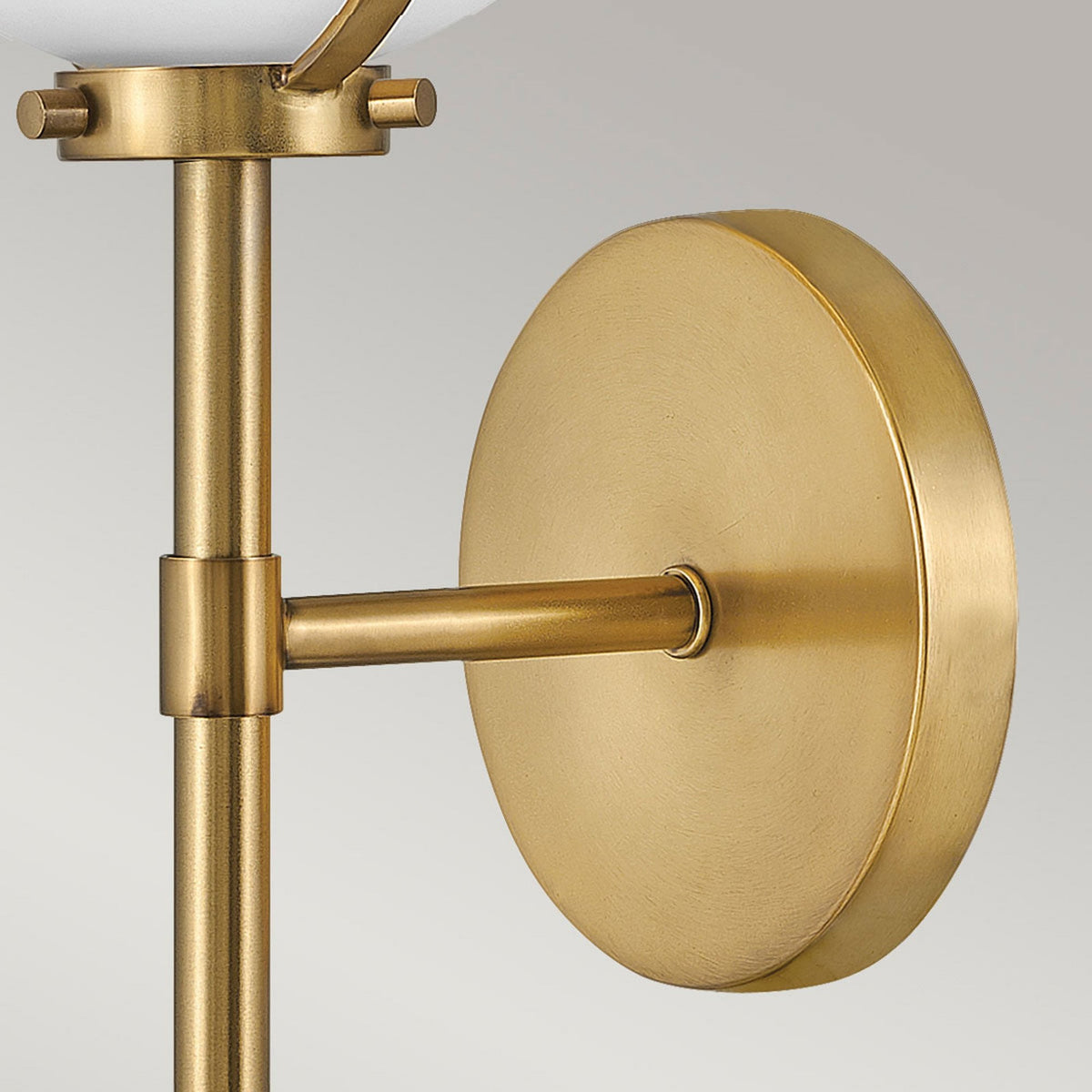 Hinkley Lighting Hollis IP44 Single Wall Light in Heritage Brass with Opal Glass