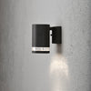 Modena Banded Outdoor IP44 Single GU10 Wall Light in Black