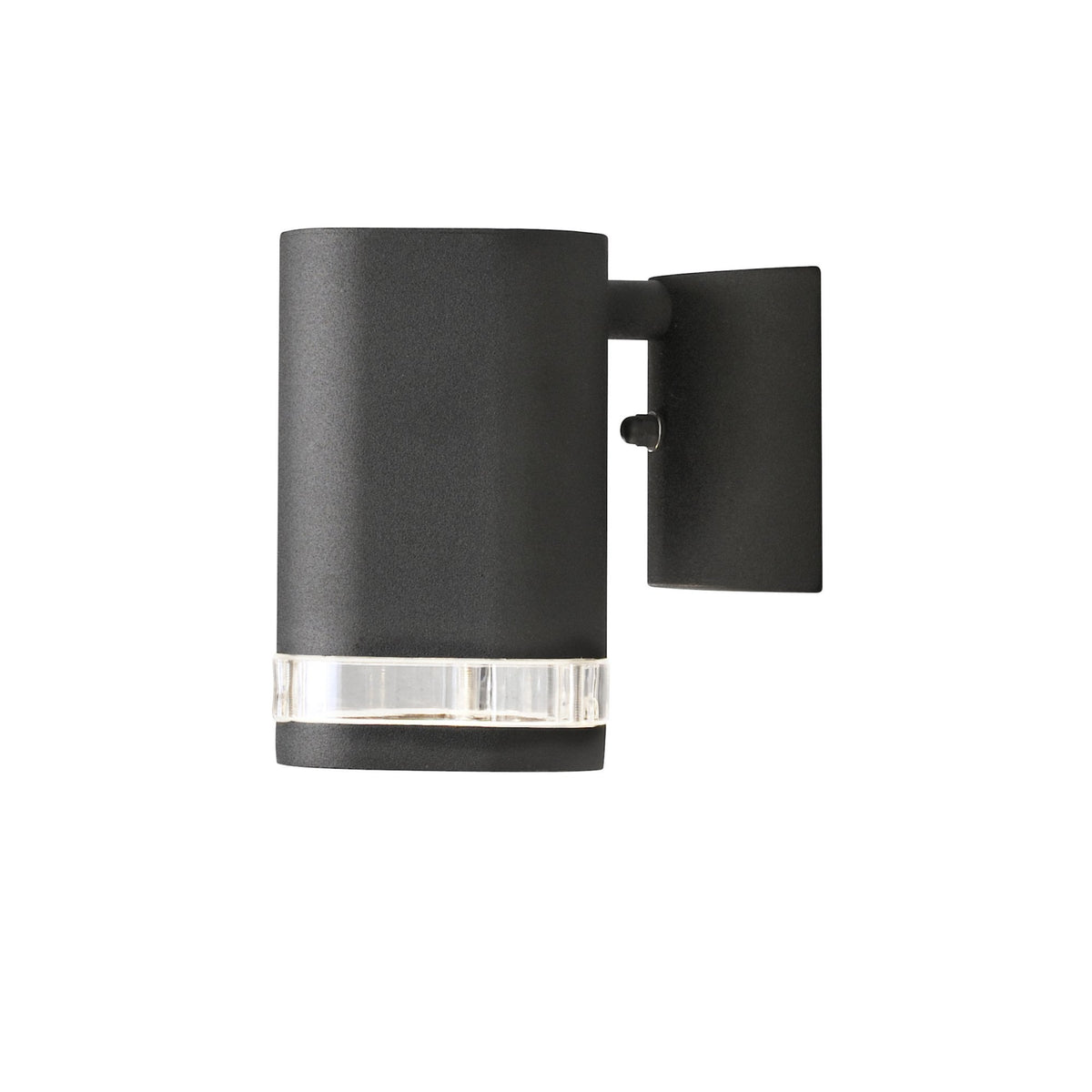 Modena Banded Outdoor IP44 Single GU10 Wall Light in Black