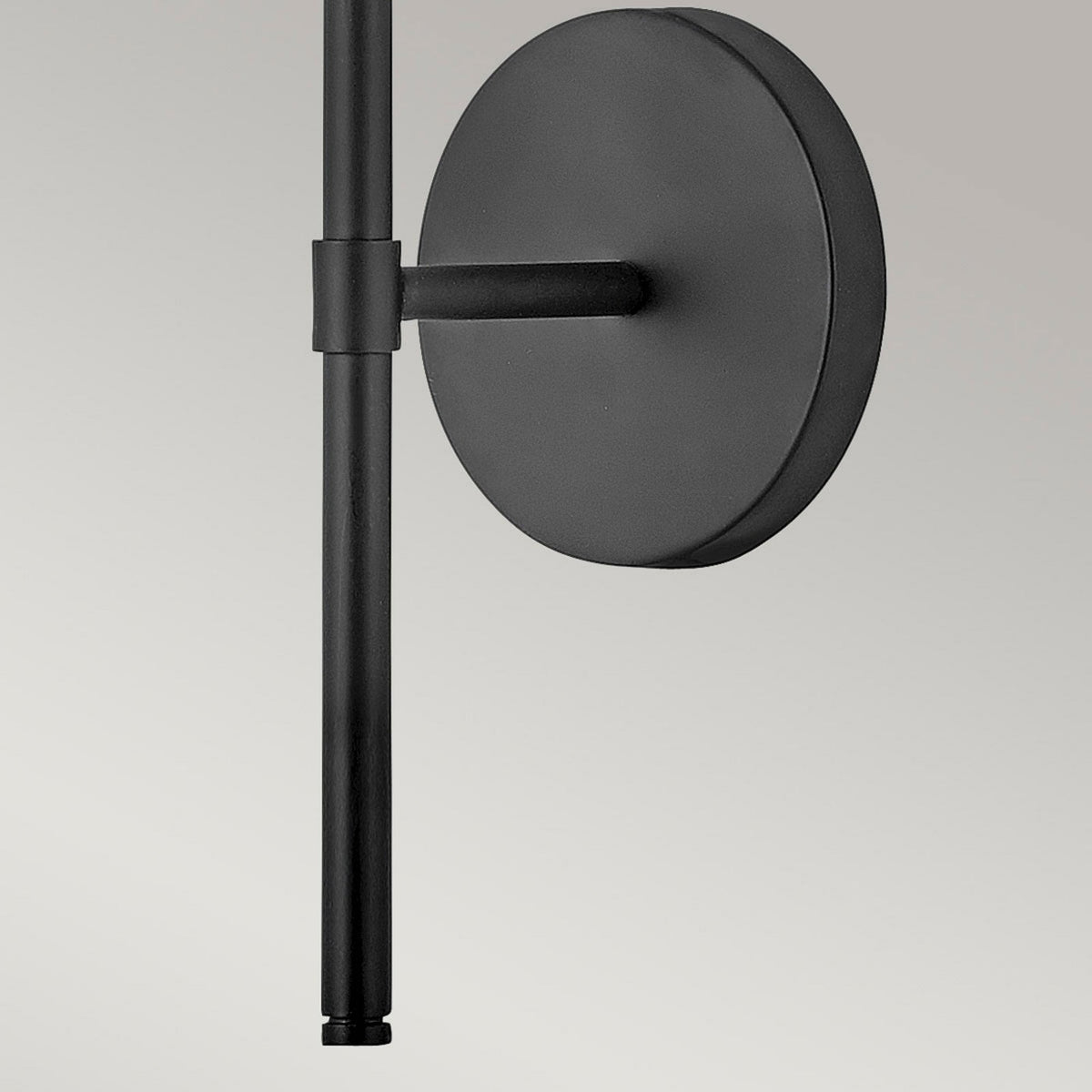 Hollis IP44 Single Wall Light in Black with Clear Seeded Glass