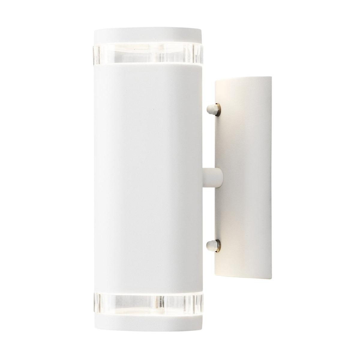 Modena Banded Outdoor IP44 Twin GU10 Wall Light in White