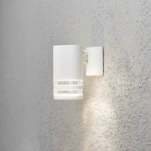 Modena Double Banded Outdoor IP44 Single GU10 Wall Light in White