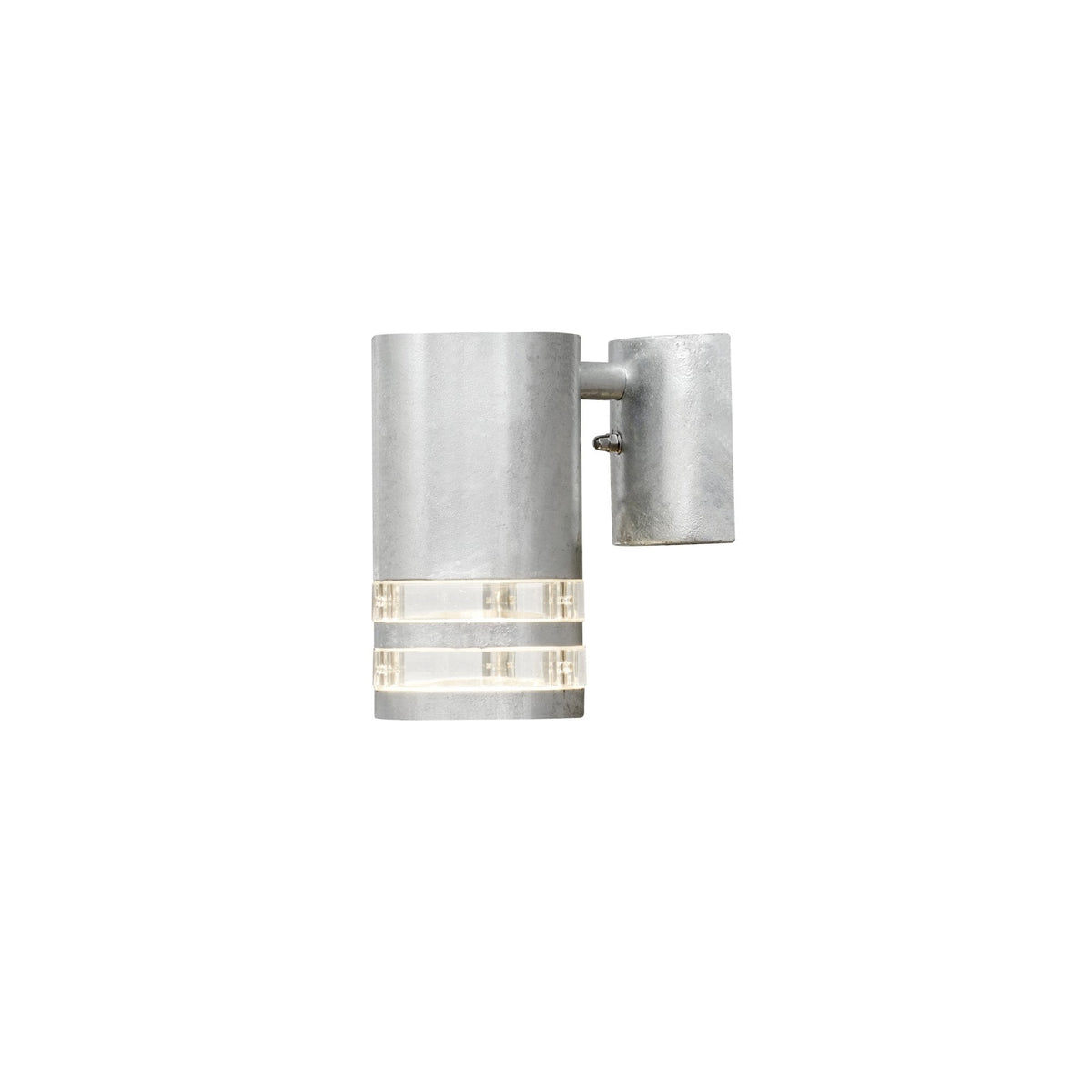 Modena Double Banded Outdoor IP44 Single GU10 Wall Light in Galvanised Finish