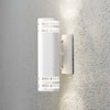 Modena Double Banded Outdoor IP44 Twin GU10 Wall Light in White