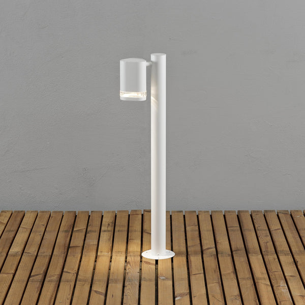 Modena Banded IP44 Outdoor GU10 Short Bollard in White