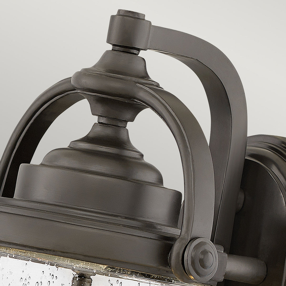 Willoughby Coastal Medium Wall Light in Oil Rubbed Bronze with Clear Seeded Glass