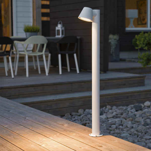 Trieste Outdoor IP44 Mast GU10 Bollard in White