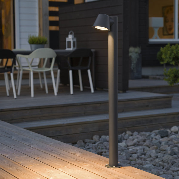 Trieste Outdoor IP44 Mast GU10 Bollard in Anthracite