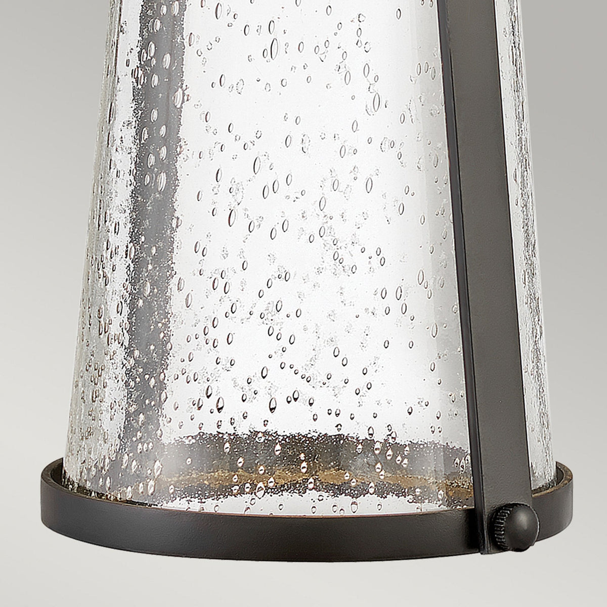 Miles Coastal Wall Light in Black with Clear Seeded Glass