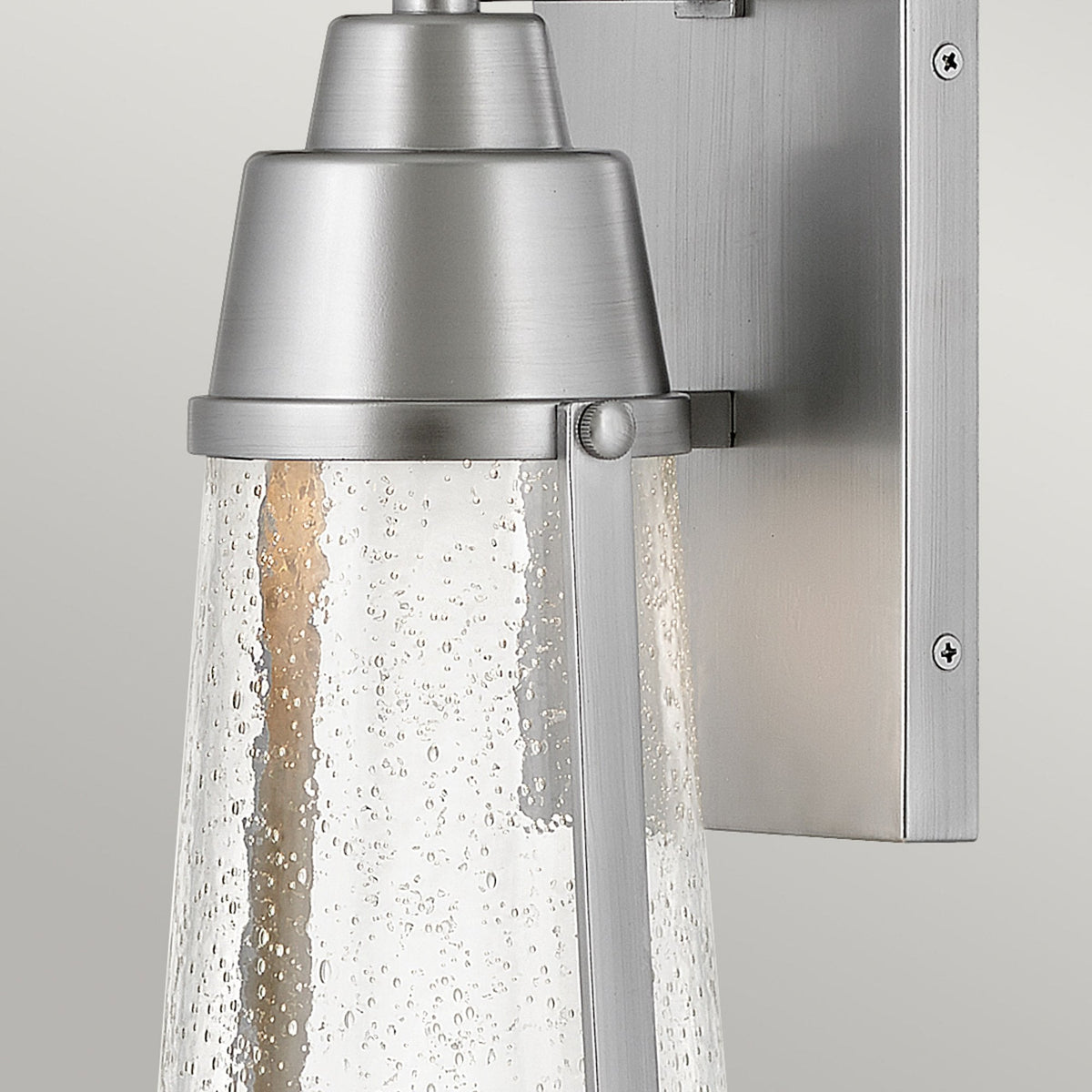 Miles Coastal Wall Light in Painted Satin Nickel with Clear Seeded Glass