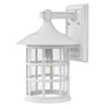 Freeport Large Coastal Wall Light in Textured White with Clear Seeded Glass