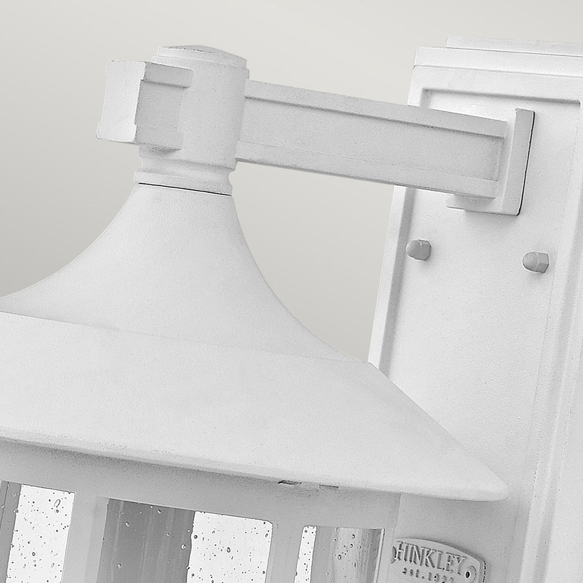 Freeport Large Coastal Wall Light in Textured White with Clear Seeded Glass