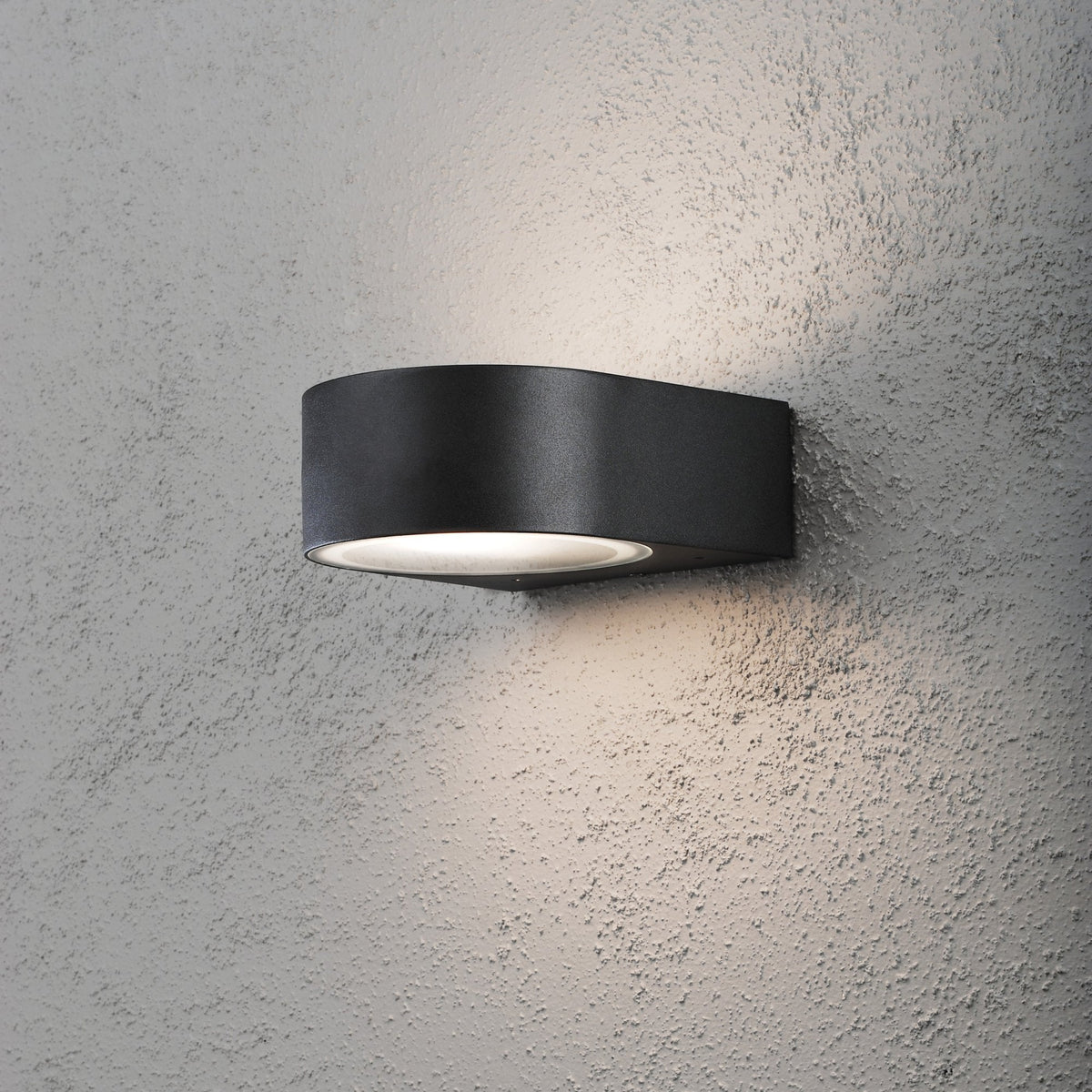 Teramo IP44 Outdoor E27 Up and Down Wall Light in Black