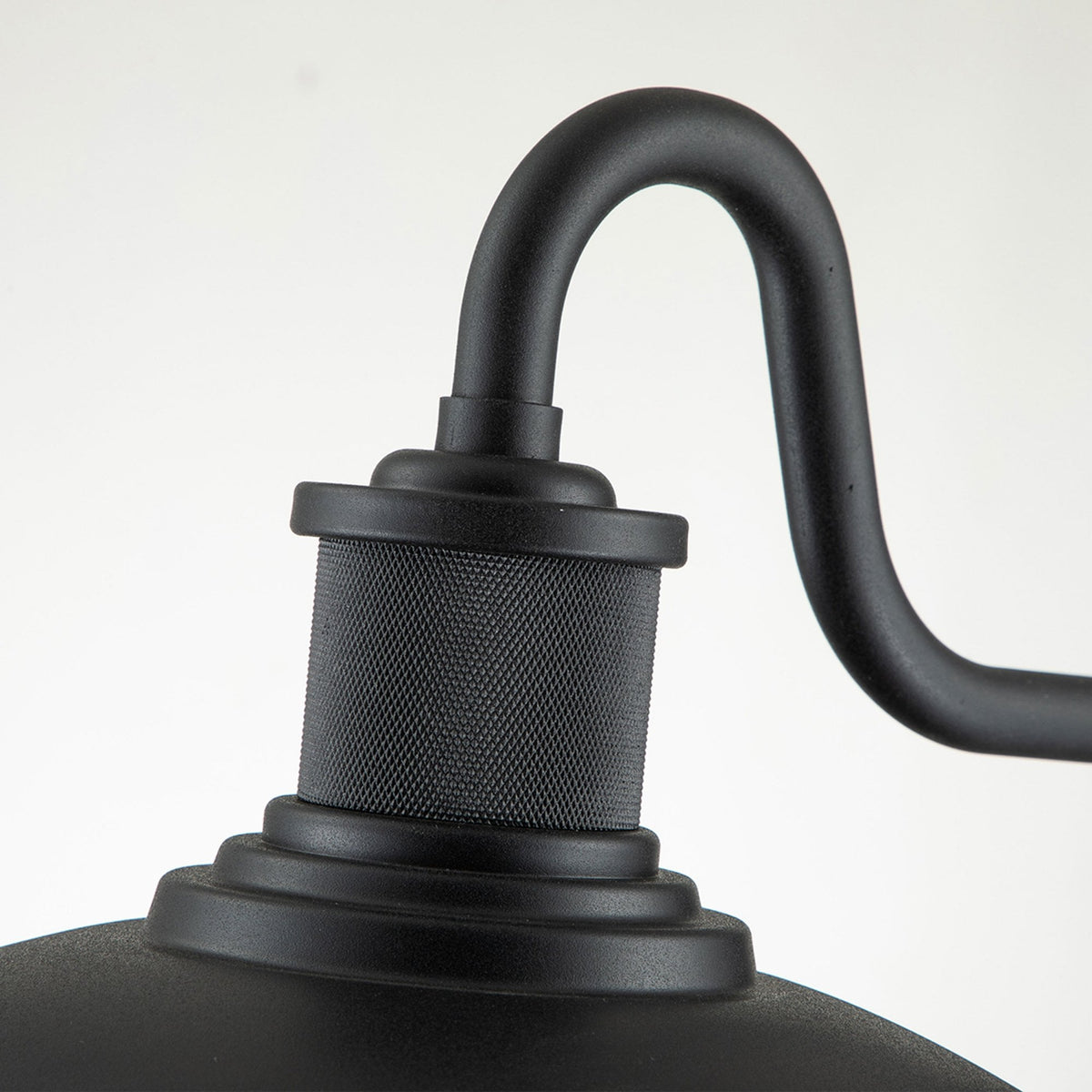 Allenbury Coastal Medium Wall Light in Textured Black with Clear Seeded Glass