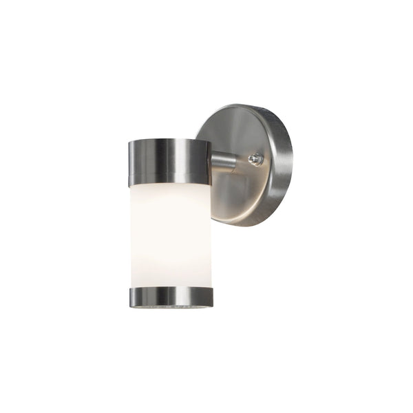 Modena Outdoor IP44 Single G9 Wall Light in Brushed Stainless Steel