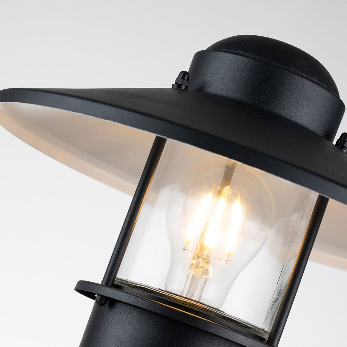 Klampenborg Pedestal Light in Black with PIR