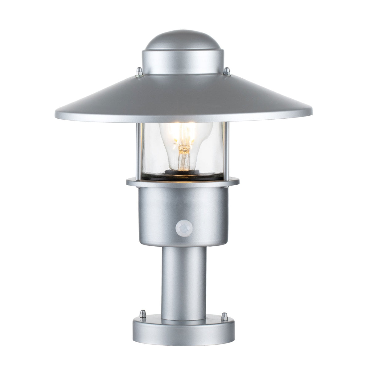 Klampenborg Pedestal Light in Silver with PIR