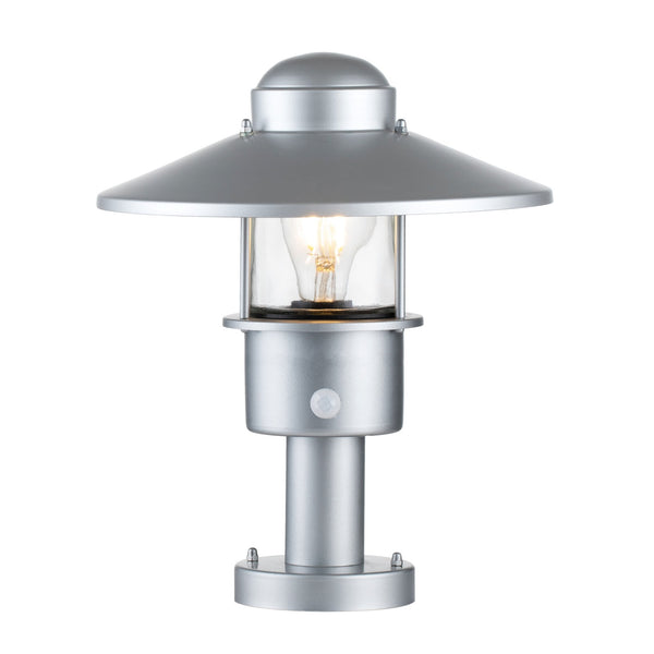Klampenborg Pedestal Light in Silver with PIR