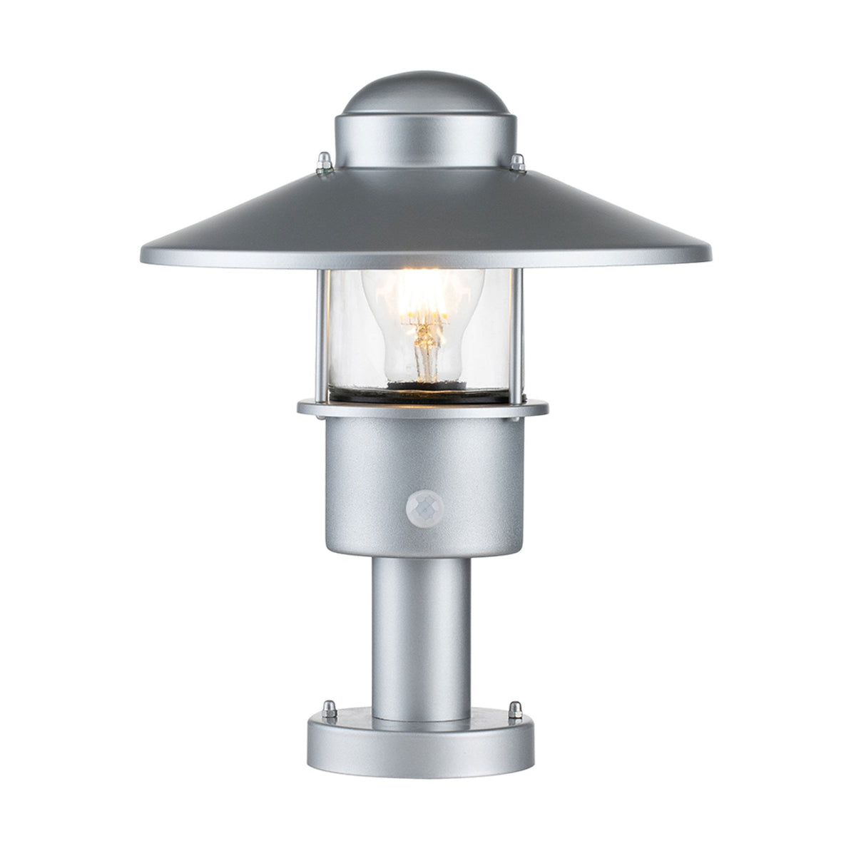 Klampenborg Pedestal Light in Silver with PIR
