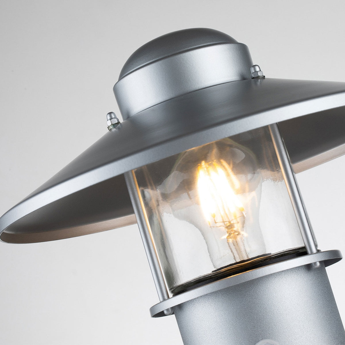 Klampenborg Pedestal Light in Silver with PIR