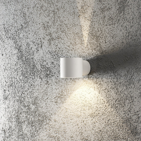 Modena Round IP44 Outdoor G9 Up and Down Wall Light in White