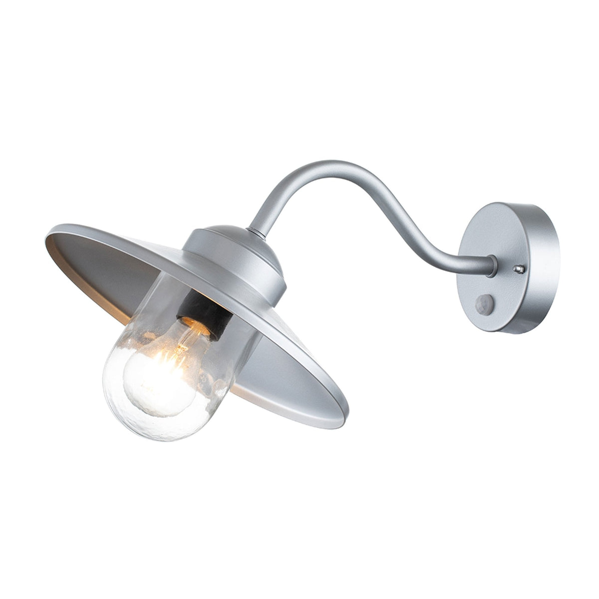 Klampenborg Wall Light in Silver with PIR