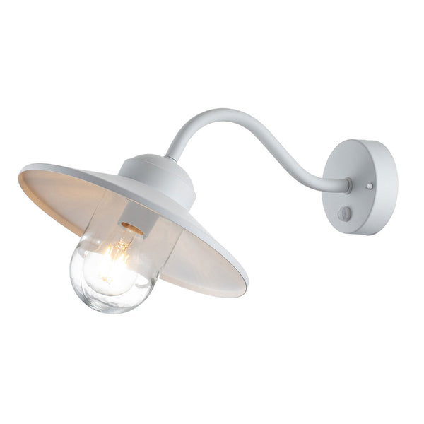 Klampenborg Wall Light in White with PIR