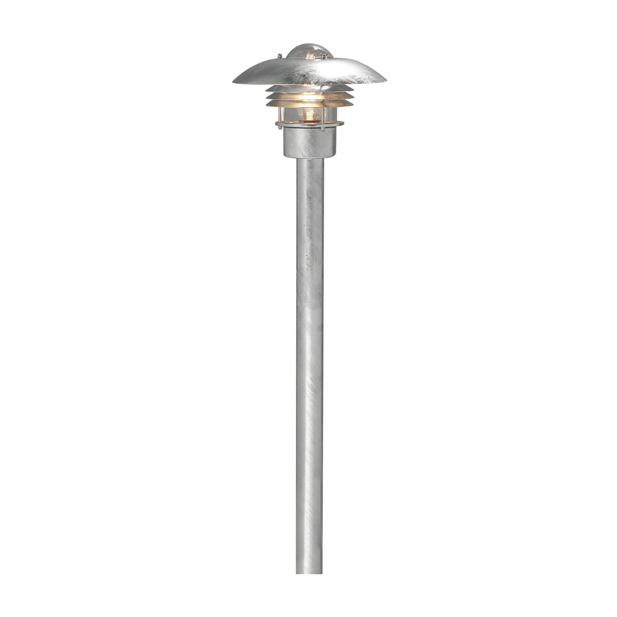 Modena Gothenburg IP23 Outdoor E27 Short Post Light in Galvanised Finished
