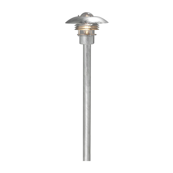 Modena Gothenburg IP23 Outdoor E27 Short Post Light in Galvanised Finished