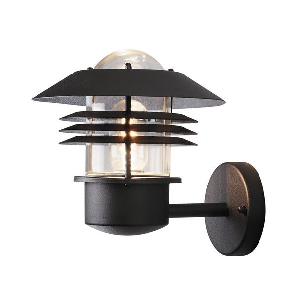 Modena Uppsala IP44 Outdoor E27 Wall Light in Black