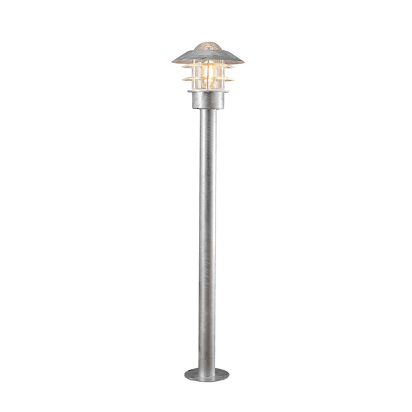 Modena Helsingborg IP23 Outdoor E27 Post Light in Galvanised Finished
