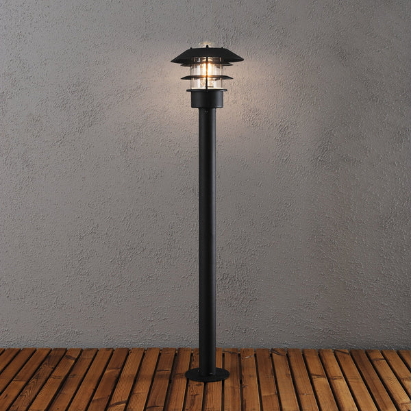 Modena Helsingborg IP23 Outdoor E27 Post Light in Black