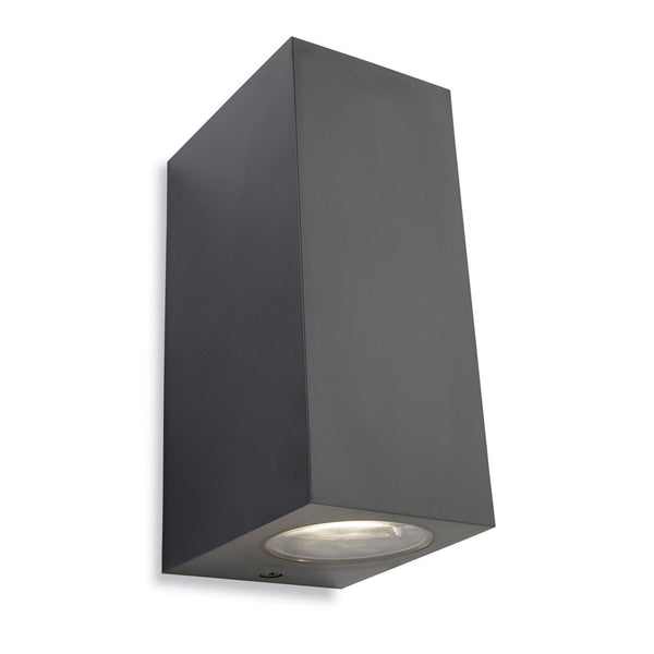 Hawk Coastal IP54 Up and Down Wall Light in Graphite