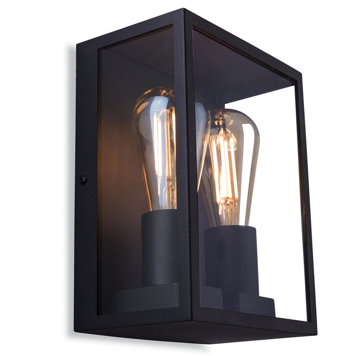 Houston Twin Lamp IP44 Wall Light in Black