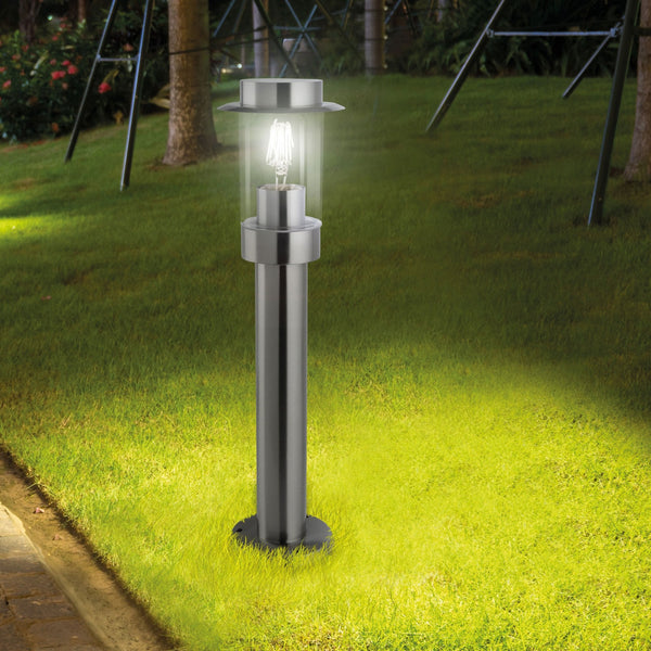 Darwin Exterior IP44 Post Light in Stainless Steel