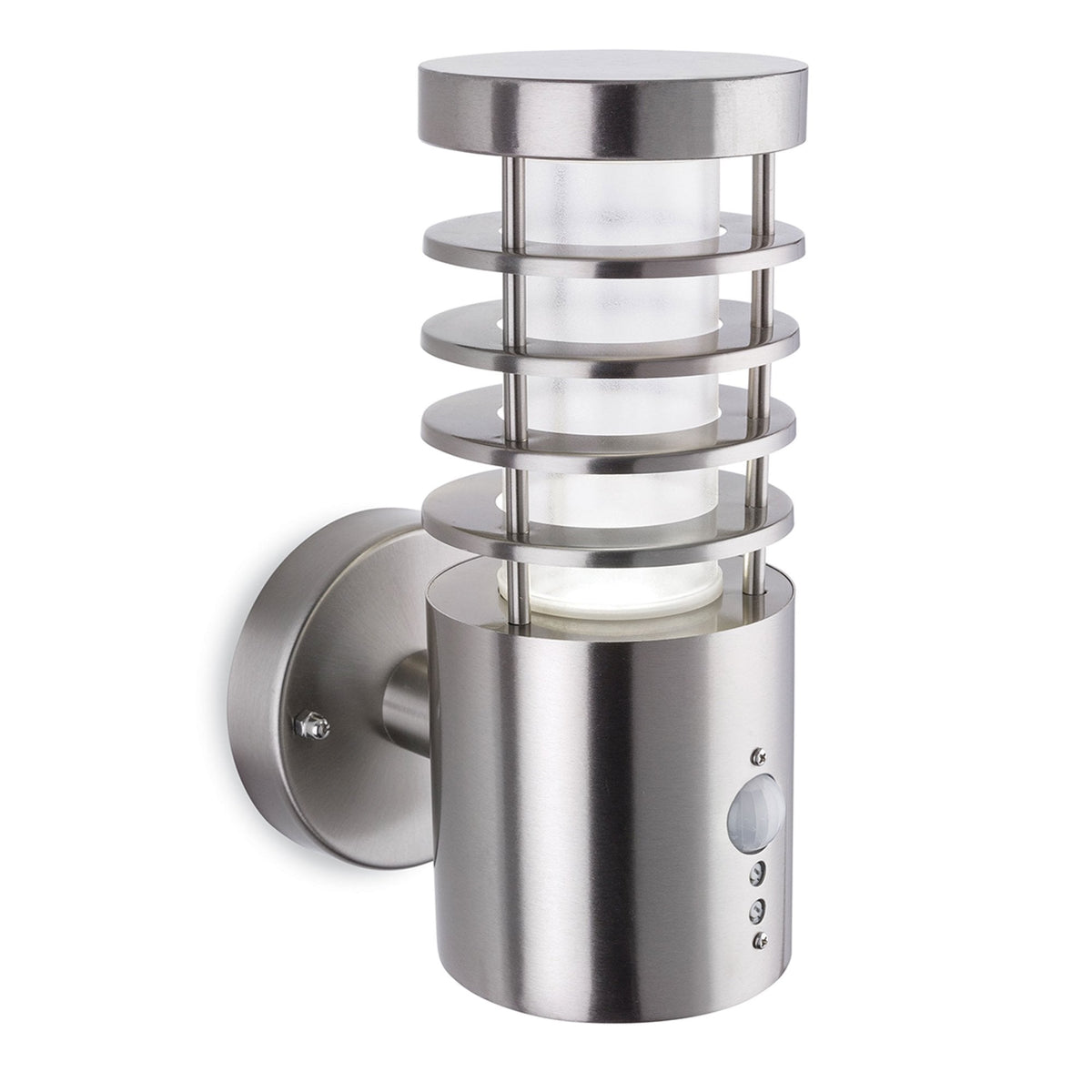 Tamar PIR Exterior IP44 LED Wall Light in Stainless Steel