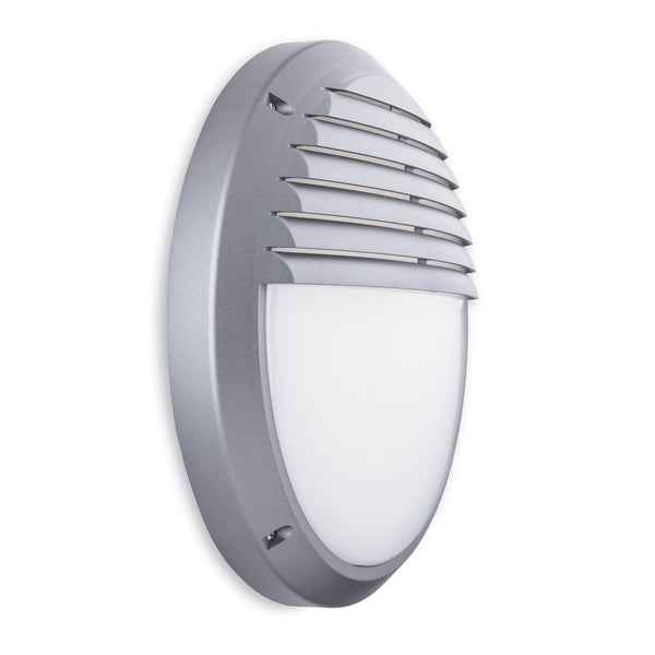 Luca Coastal IP65 LED Wall Light in Silver